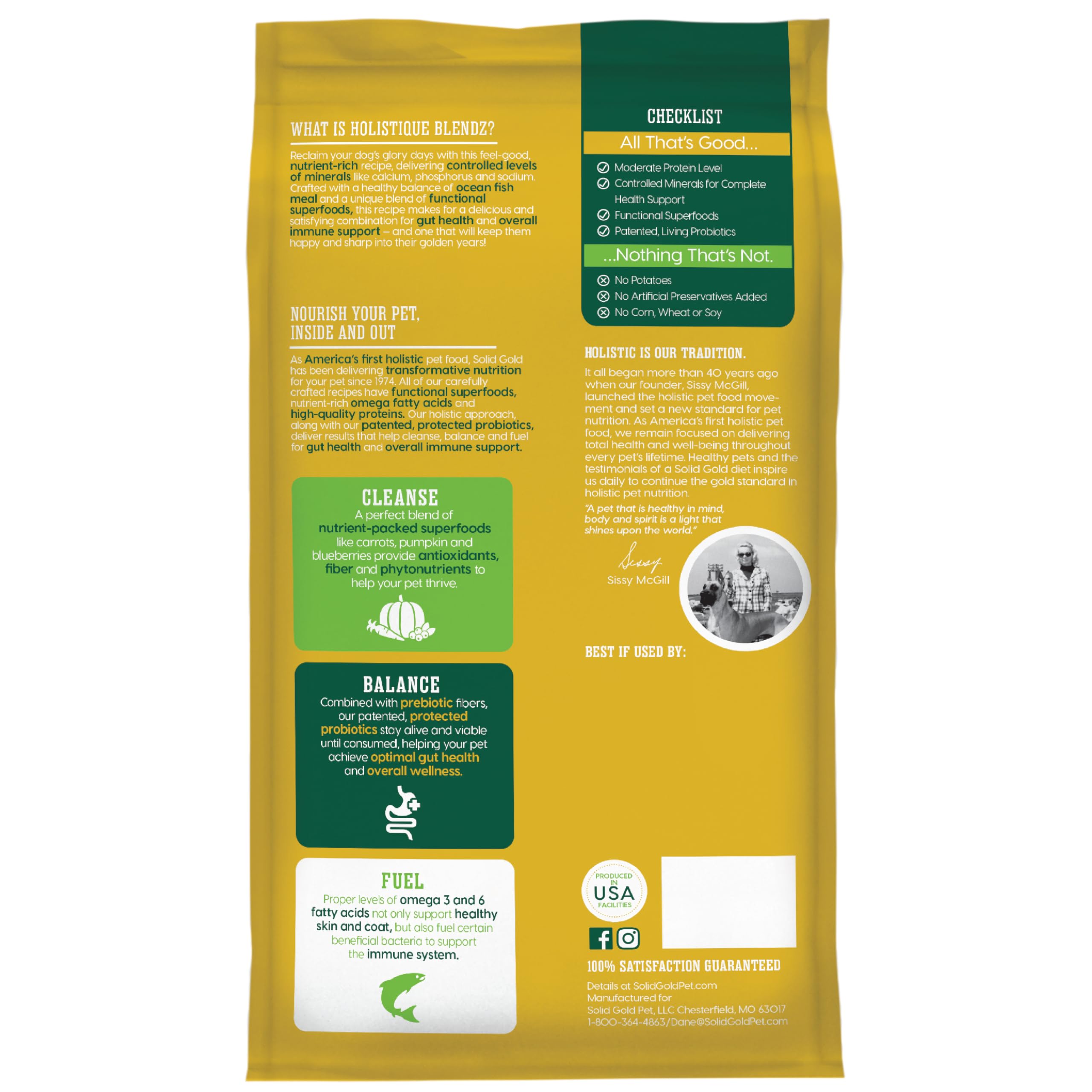 Solid Gold Toy & Small Breed Dry Dog Food Small Bites – Real Beef, Grain Free, Gluten Free, High Fiber Kibble with Probiotics for Gut Health & Digestion Support – Healthy Dog Food All Ages – 4LB