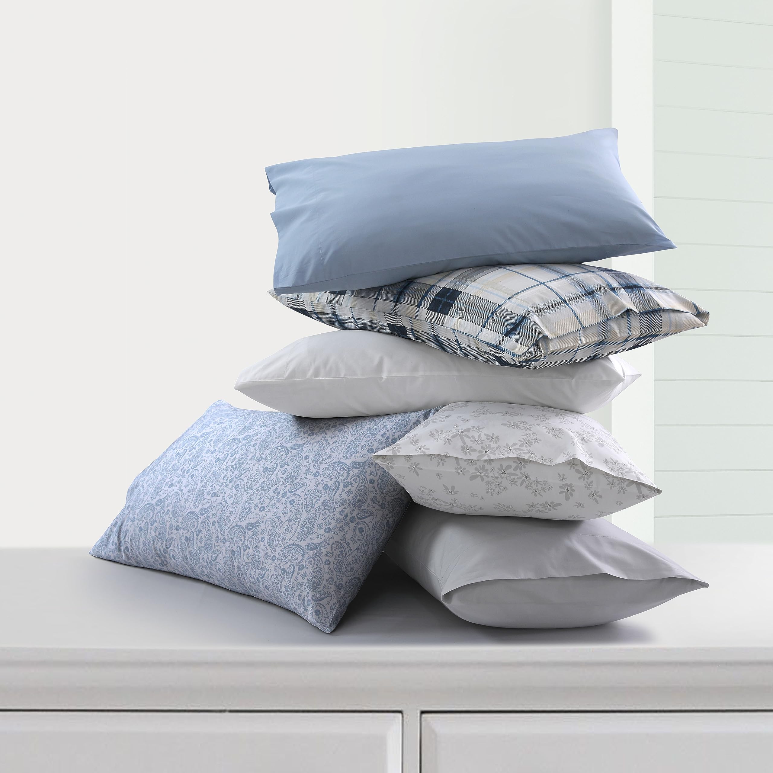Tribeca Living 1000 Thread Count Egyptian Cotton Sheets King Size - Silky Smooth Sateen Weave for Luxurious Sleep - 22 Inch Deep Pocket 4-Piece Set in Classic Blue