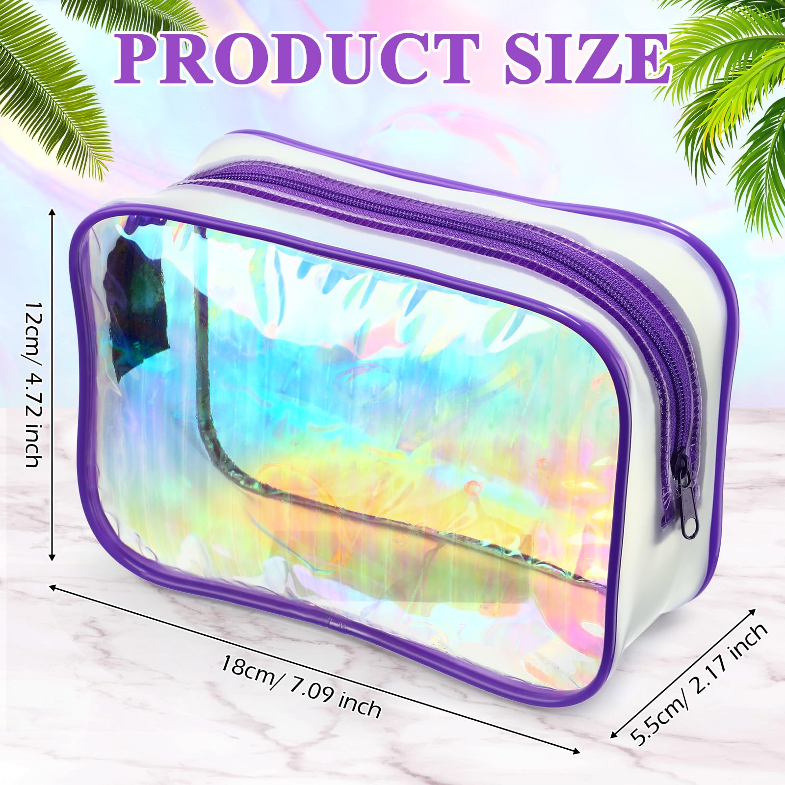 Weewooday 12 Pieces Clear Makeup Bags Cosmetic Storage Bags PVC Zipper Pouches Travel Waterproof Makeup Plastic Case for Women Organizing Toiletries Traveling Bathroom(Medium,Black)