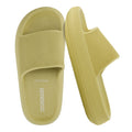 CUSHIONAIRE Feather EVA Slides for Women – Comfortable Slip On Womens Slippers, Indoor Outdoor Shower Shoes, Beach Essential Cloud Slides
