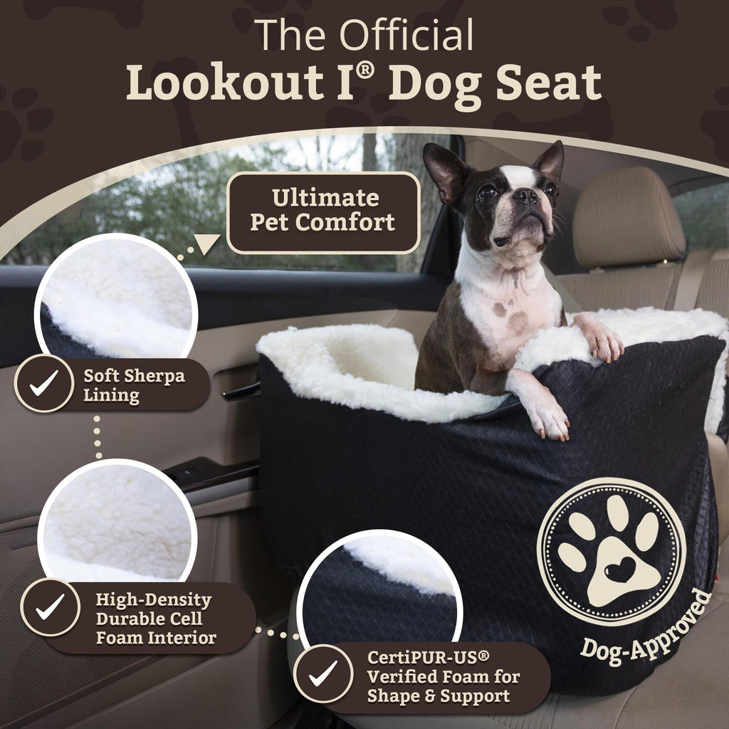 SNOOZER PET Products Lookout 1 Dog CAR SEAT, Birch Diamond, Small