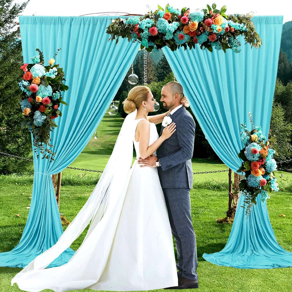 10 x 10 Feet Black A Backdrop Curtain for Partie, Background Curtains for Photoshoot, Birthday, Wedding, Halloween, Thanksgiving, Christmas, New Year Party Decorations 5Ft x 10Ft, 2 Panels