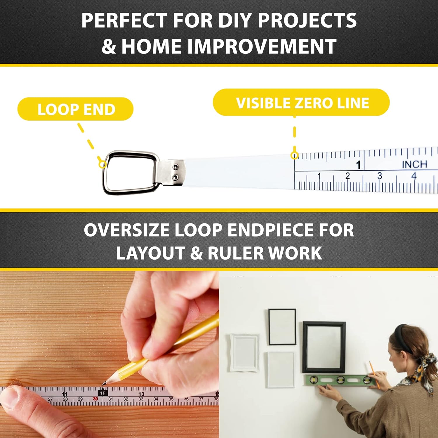 Perfect Pi Diameter Circumference Tape Measure - Imperial and Metric Tape Measure 1/2-inch By 12ft / 3.5m - Use for Measuring Cylindrical Objects - (Pipe Tape, Tree Tape) Model DCT120