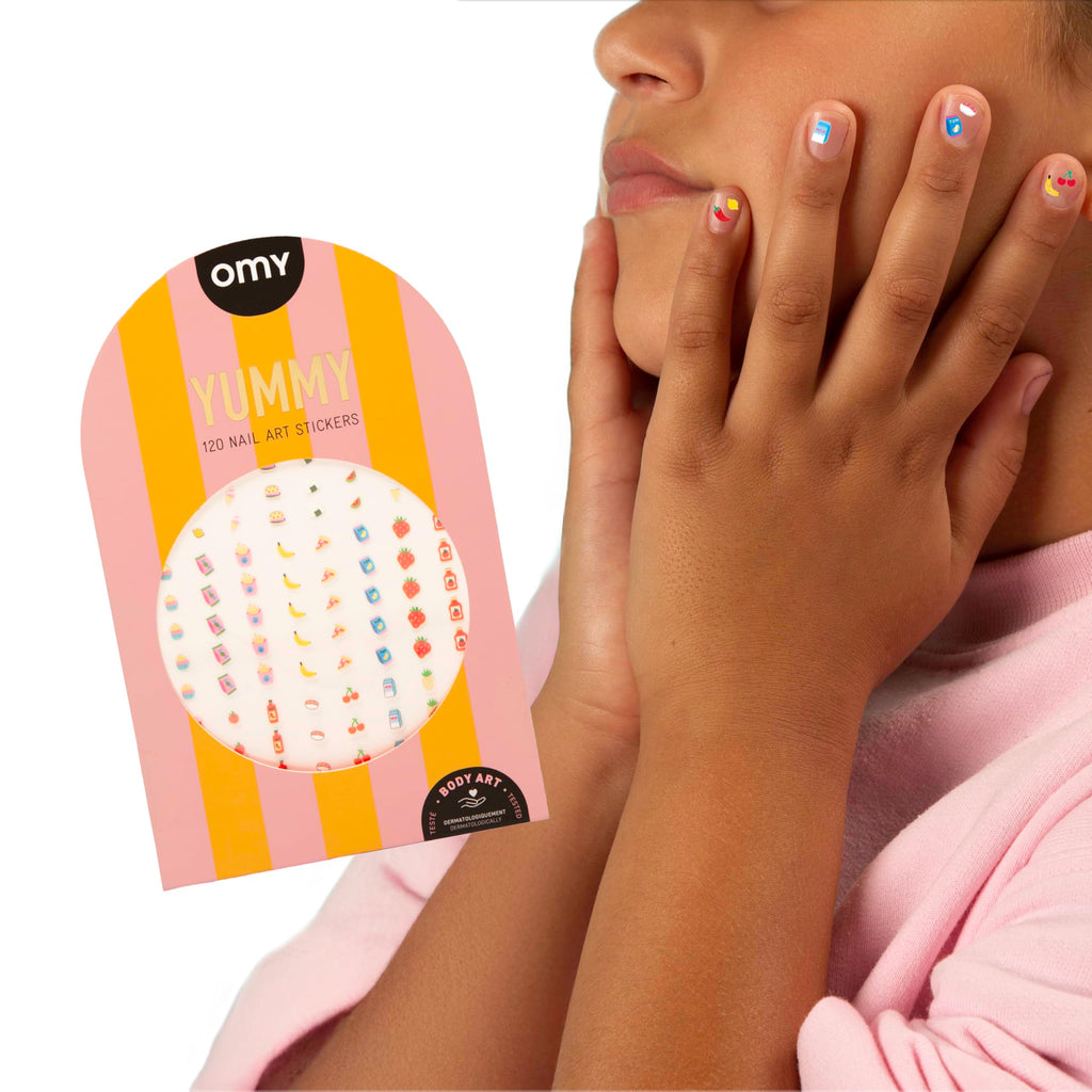 Omy Friends & Animals Nail Stickers for Kids - 200 Stickers, Waterproof, Durable, Fun, Creative Designs | Strong Enough to Last Through Hand Washing - Easy to Apply, Safe, Non-Toxic | Age 3 and Up