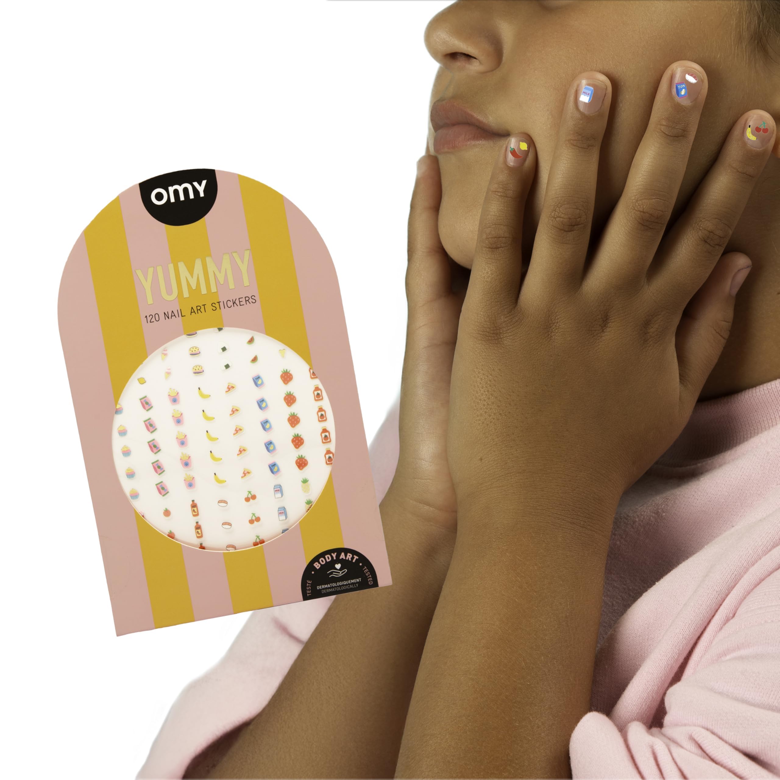 Omy Friends & Animals Nail Stickers for Kids - 200 Stickers, Waterproof, Durable, Fun, Creative Designs | Strong Enough to Last Through Hand Washing - Easy to Apply, Safe, Non-Toxic | Age 3 and Up