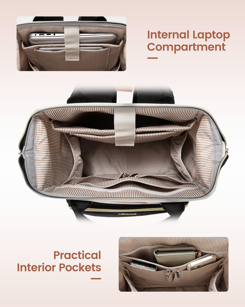 LOVEVOOK Laptop Backpack for Women, 15.6 inch Waterproof Nurse Bag Teacher Work Backpack Purse for Women, Travel Computer Backpack for College Office Business Ladies