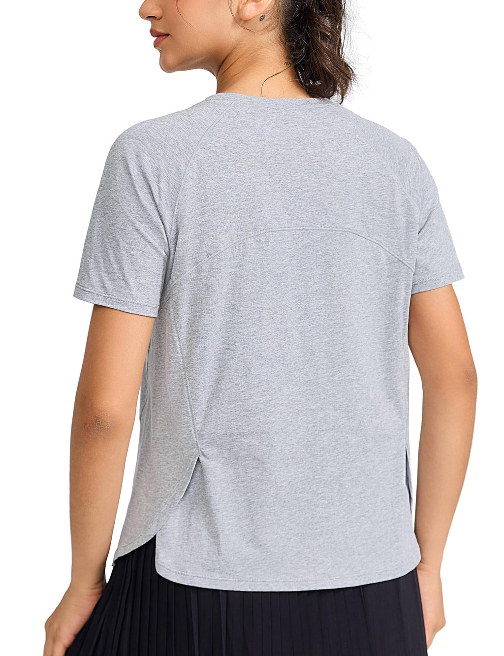 THE GYM PEOPLE Women's Short Sleeve Workout Shirts Breathable Yoga T-Shirts with Side Slits Athletic Tee Tops