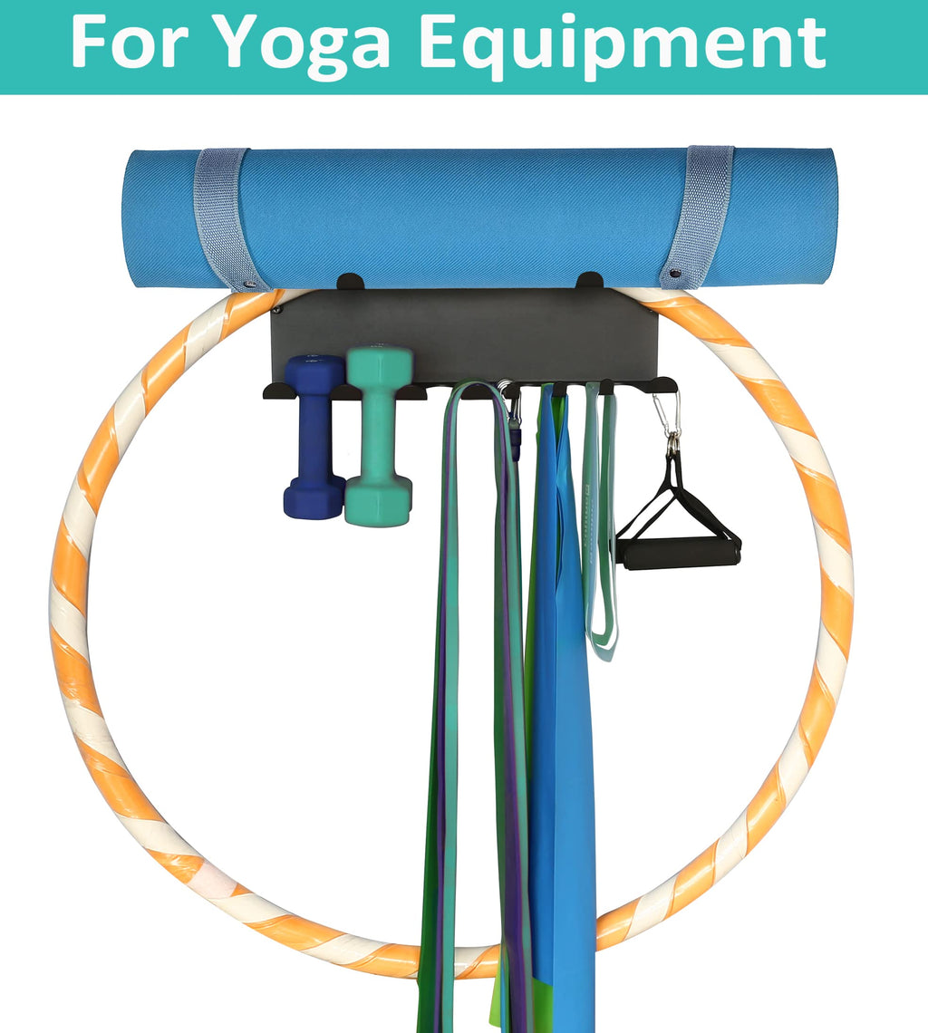 Multi-Purpose Gym Equipment Storage Rack Resistance Bands Storage Hanger Barbell Rack Heavy Duty Gym Rack for Exercise Bands, Lifting Belts and Jump Ropes