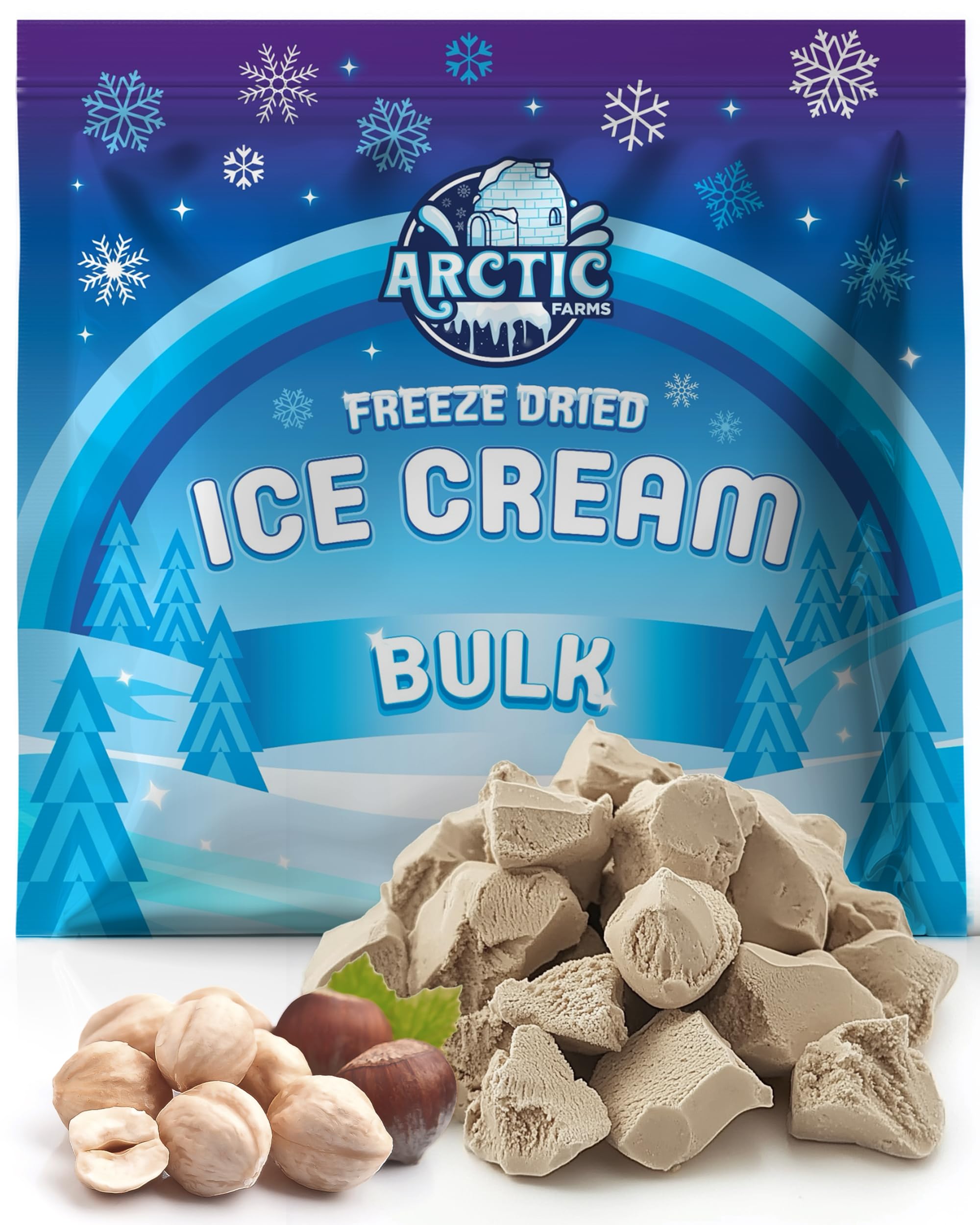 Arctic Farms Freeze Dried Ice Cream Bits Bagged and Boxed - Does Not Melt (1lb, S'mores)