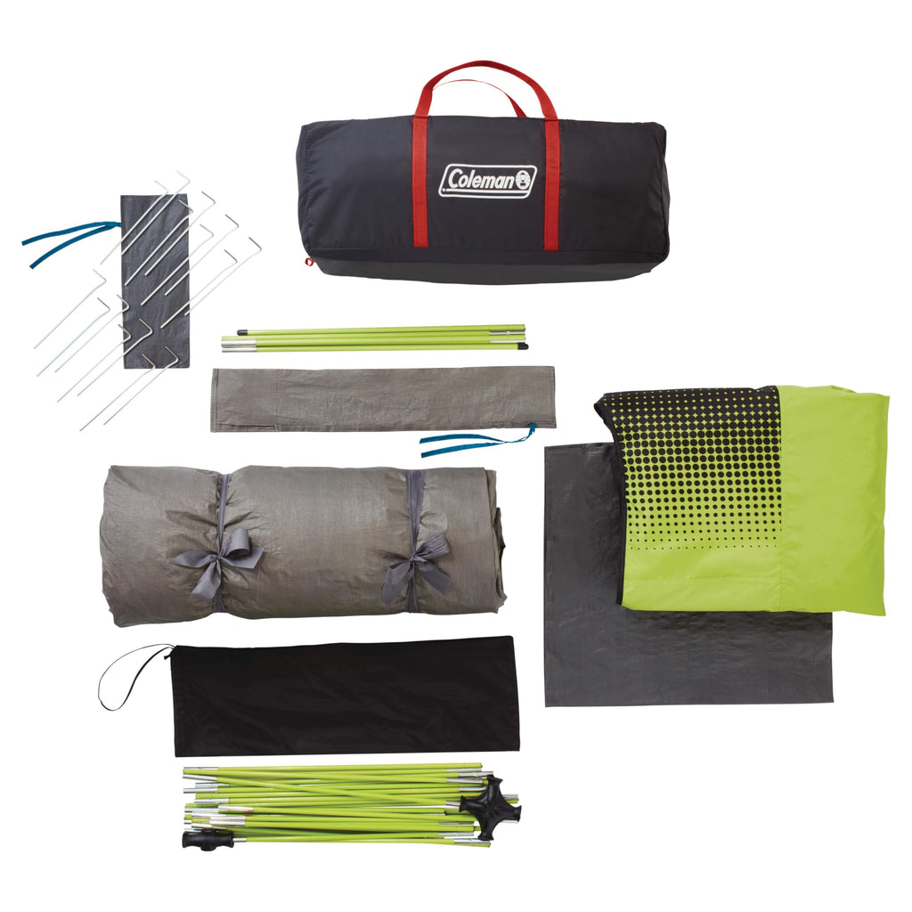 Coleman Carlsbad Dark Room Tent with Screened Porch, 4/6 Person Tent Blocks 90% of Sunlight to Keep Inside Cool, Weatherproof Shelter with Easy Setup
