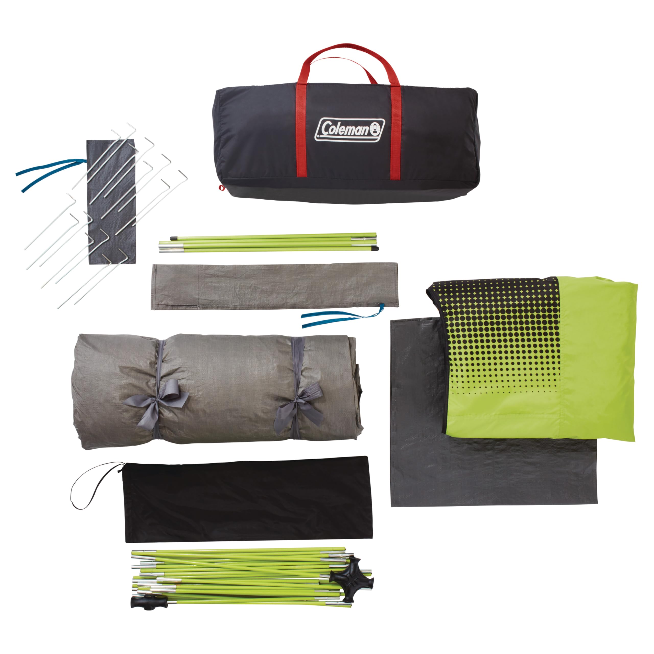 Coleman Carlsbad Dark Room Tent with Screened Porch, 4/6 Person Tent Blocks 90% of Sunlight to Keep Inside Cool, Weatherproof Shelter with Easy Setup