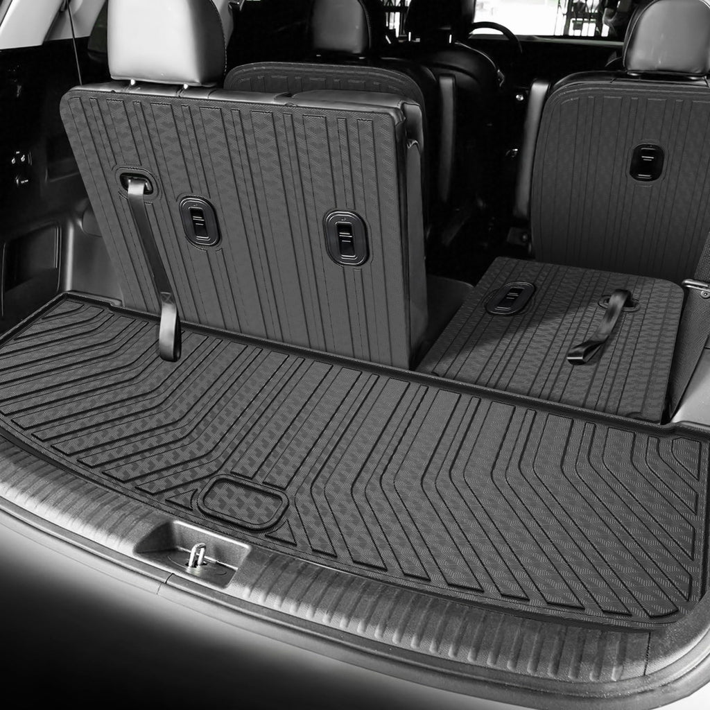 KUST Floor Mats & Trunk Cargo Mat for Toyota RAV4 2019-2025, All Weather Rear Trunk Cargo Liner for RAV4 Accessories TPE Rubber Raised Edge 4PCS