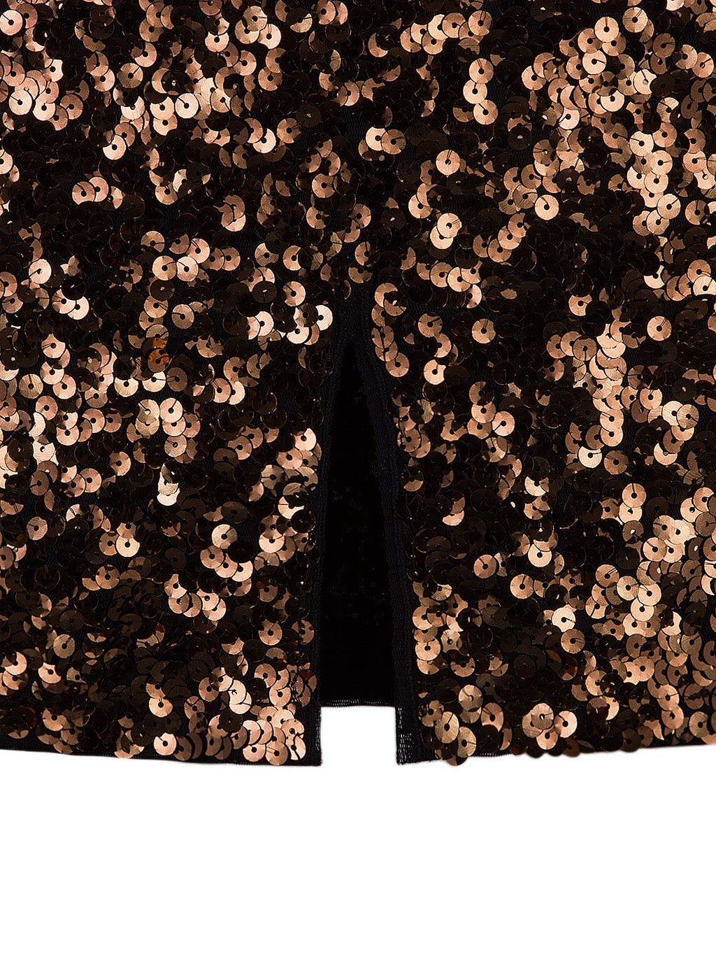 Vijiv Women's Sequin Skirt Midi High Waist Elegant Stretchy Sparkle Side Slit Pencil Skirt Party Cocktail