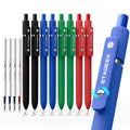 STAGEEK Blue Gel Pens GX3, 12Pcs Quick Dry Blue Ink Pens with 3 Extra Refills, Fine Point Retractable Smooth Writing Pens for Journaling, Office, Note Taking, School Supplies, Nurse Aesthetic(Blue)