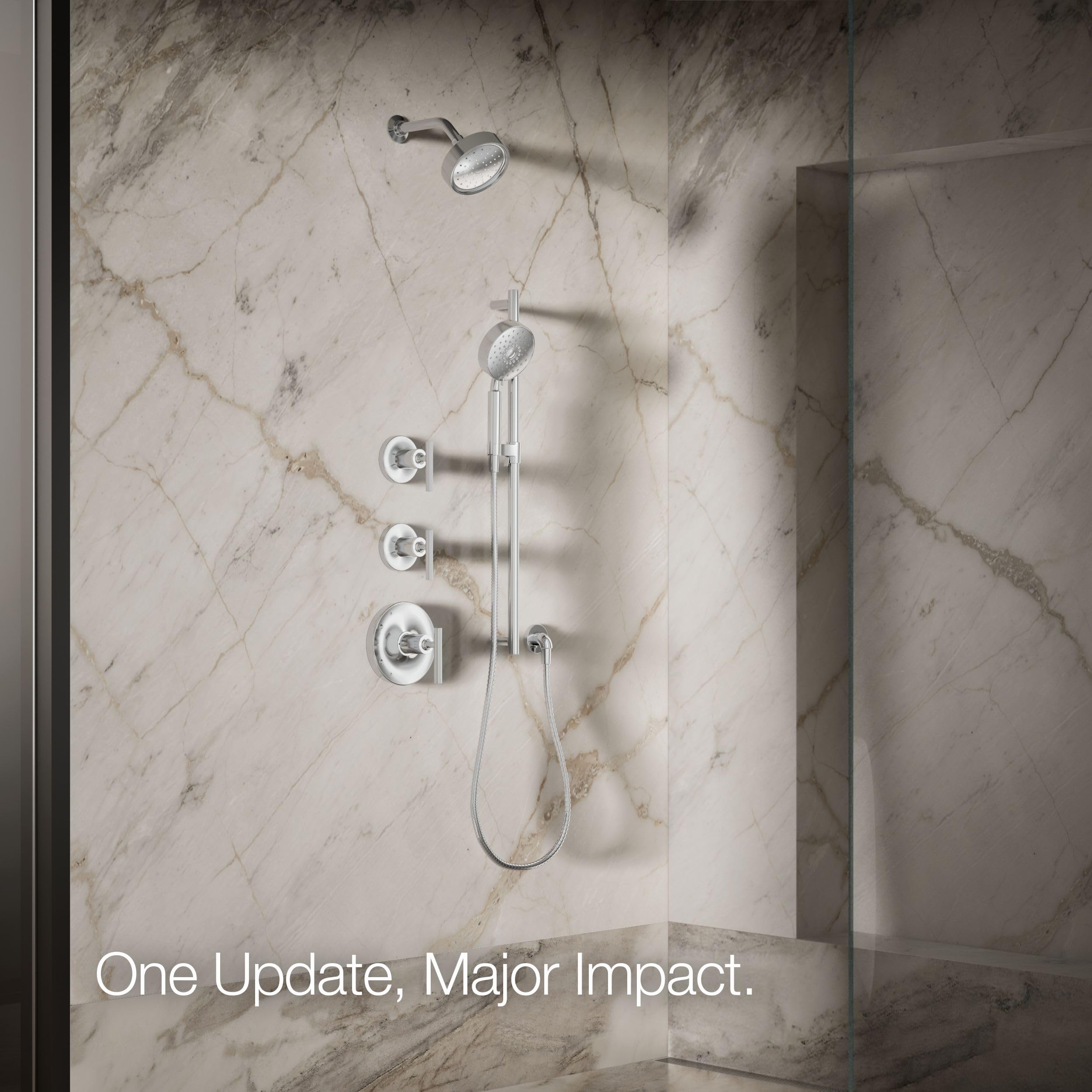 Kohler 965-AK-CP Purist® Single-function showerhead, 2.5 gpm, Polished Chrome