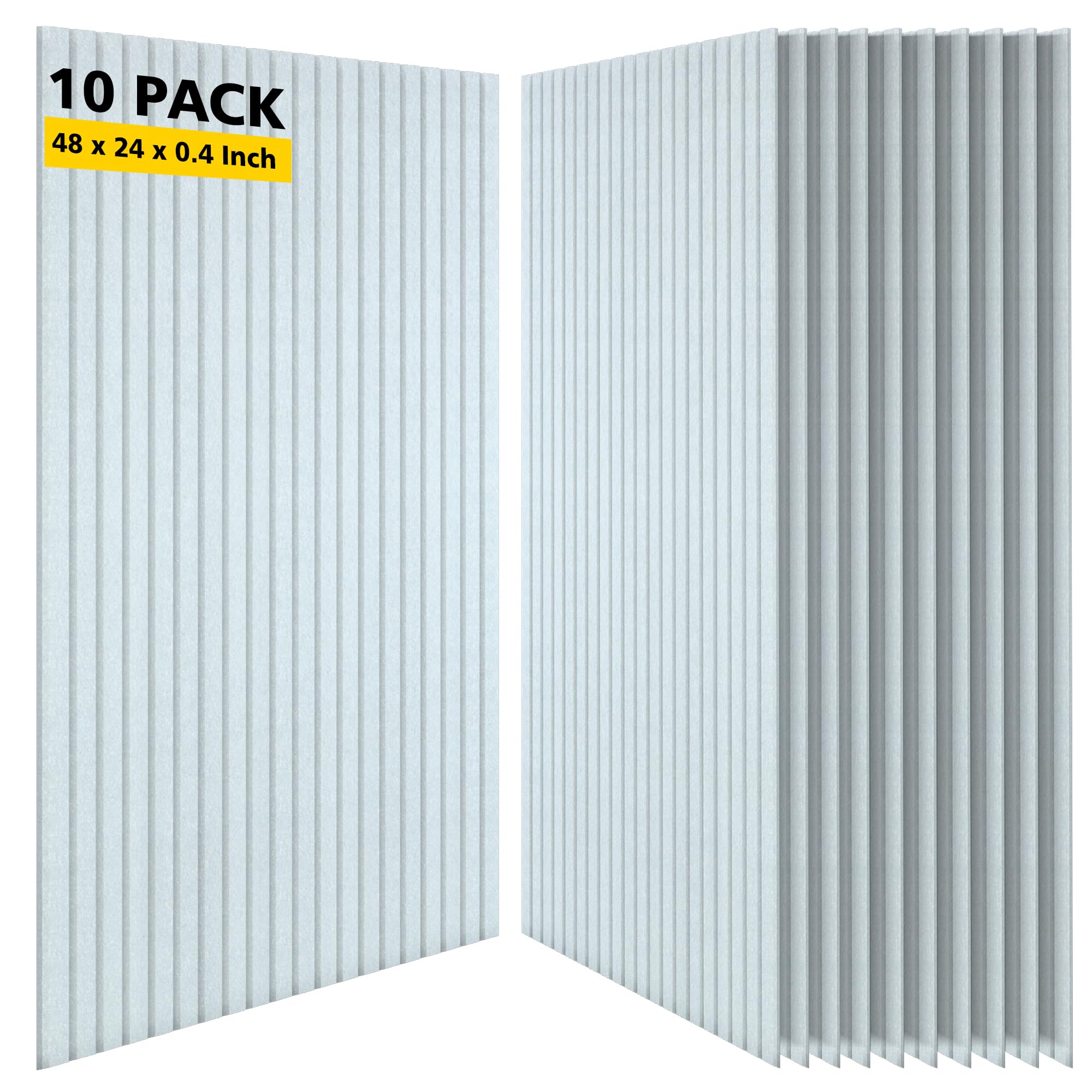 Art Acoustic Panels for Wall,5 Pack Sound Absorbing Panels,47.2” x 23.6” Soundproof Wall Panels,High-Density Acoustic Wall Panels,Decorative Sound Panels with Wood-Look