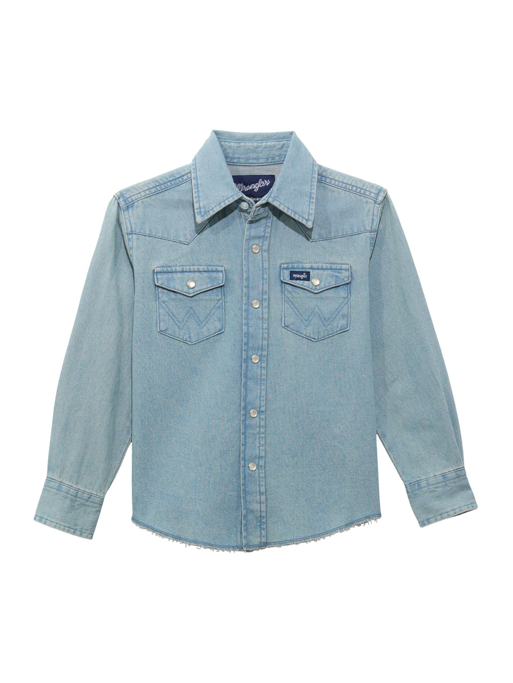 Wrangler Boy's Long Sleeve White Snap Shirt