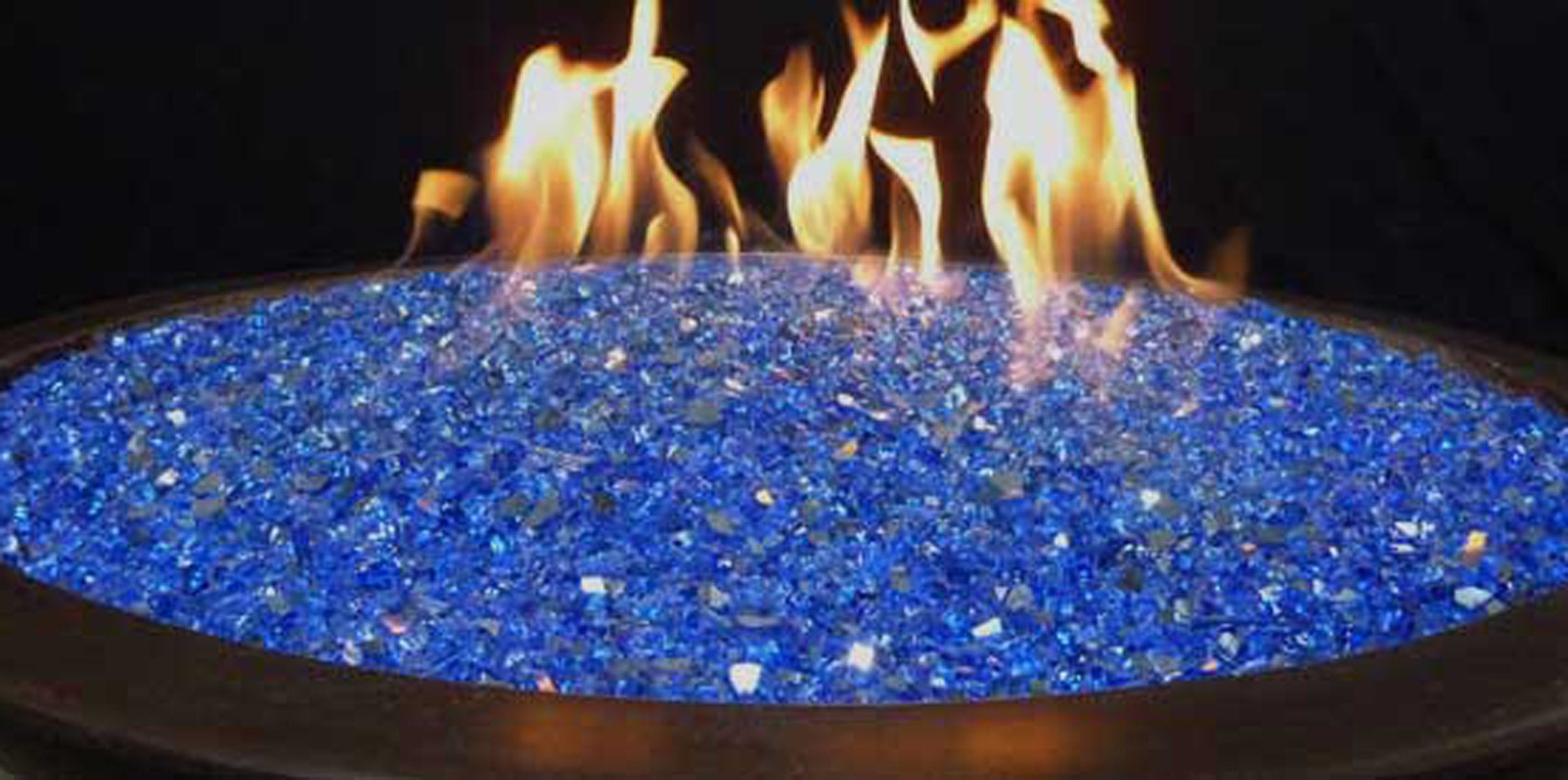 Hiland RGLASS-2-AMB Fire Glass, 20 lb, Amber