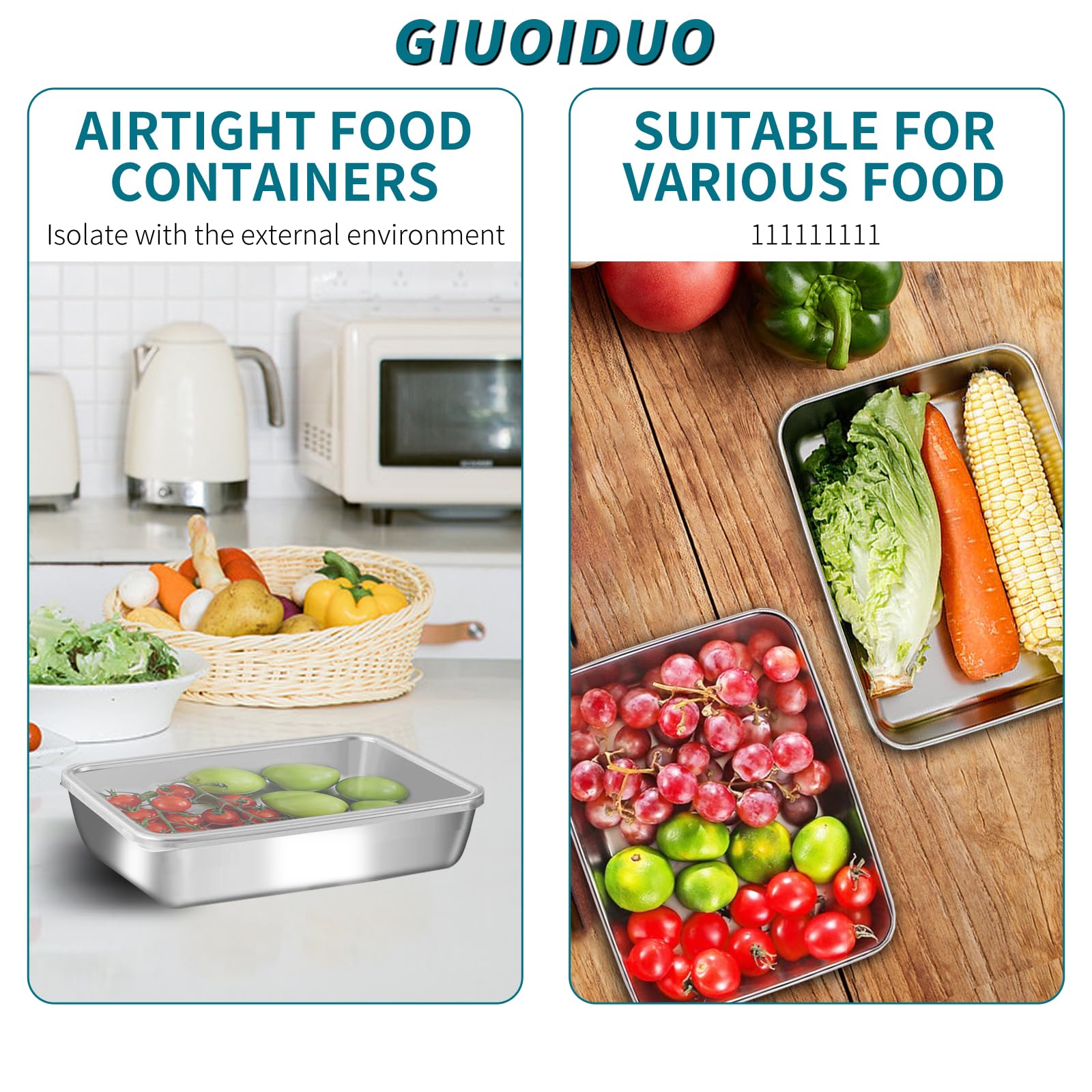 GIUOIDUO 10 Pack Stainless Steel Food Storage Containers with Leak-Proof Lids, 37oz Reusable Metal Meal Prep Lunch Boxes, Stackable, Dishwasher Safe for Snacks, Fruits & On-the-Go Meals, BPA-Free