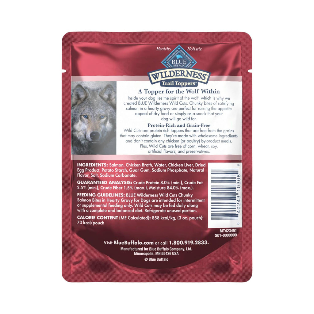 Blue Buffalo Wilderness Wild Cuts Trail Toppers Chunky Bites In Hearty Gravy - Beef - 3 Oz