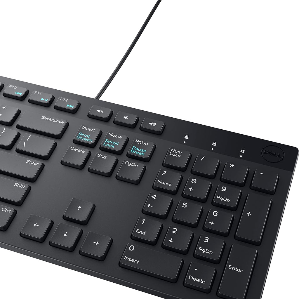 Dell Wired Keyboard and Mouse - KM300C, Black