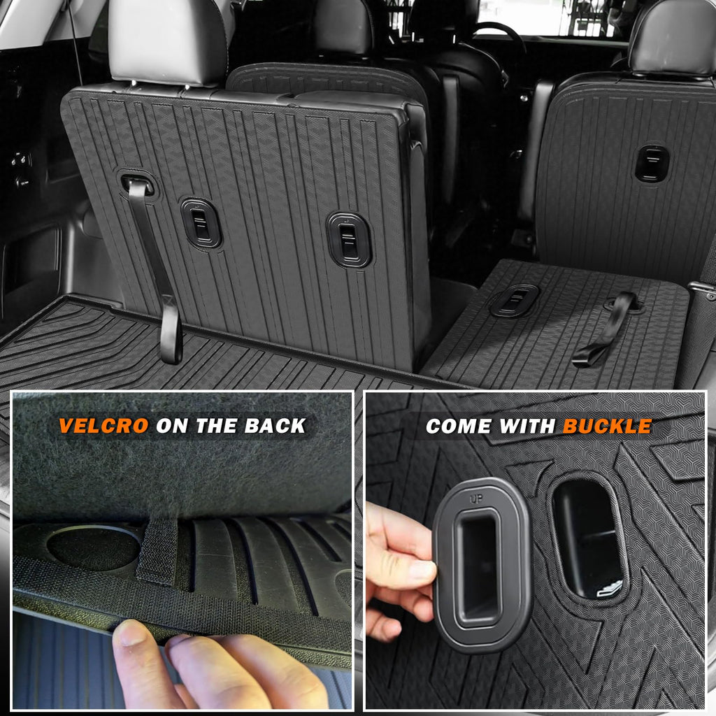 KUST Floor Mats & Trunk Cargo Mat for Toyota RAV4 2019-2025, All Weather Rear Trunk Cargo Liner for RAV4 Accessories TPE Rubber Raised Edge 4PCS