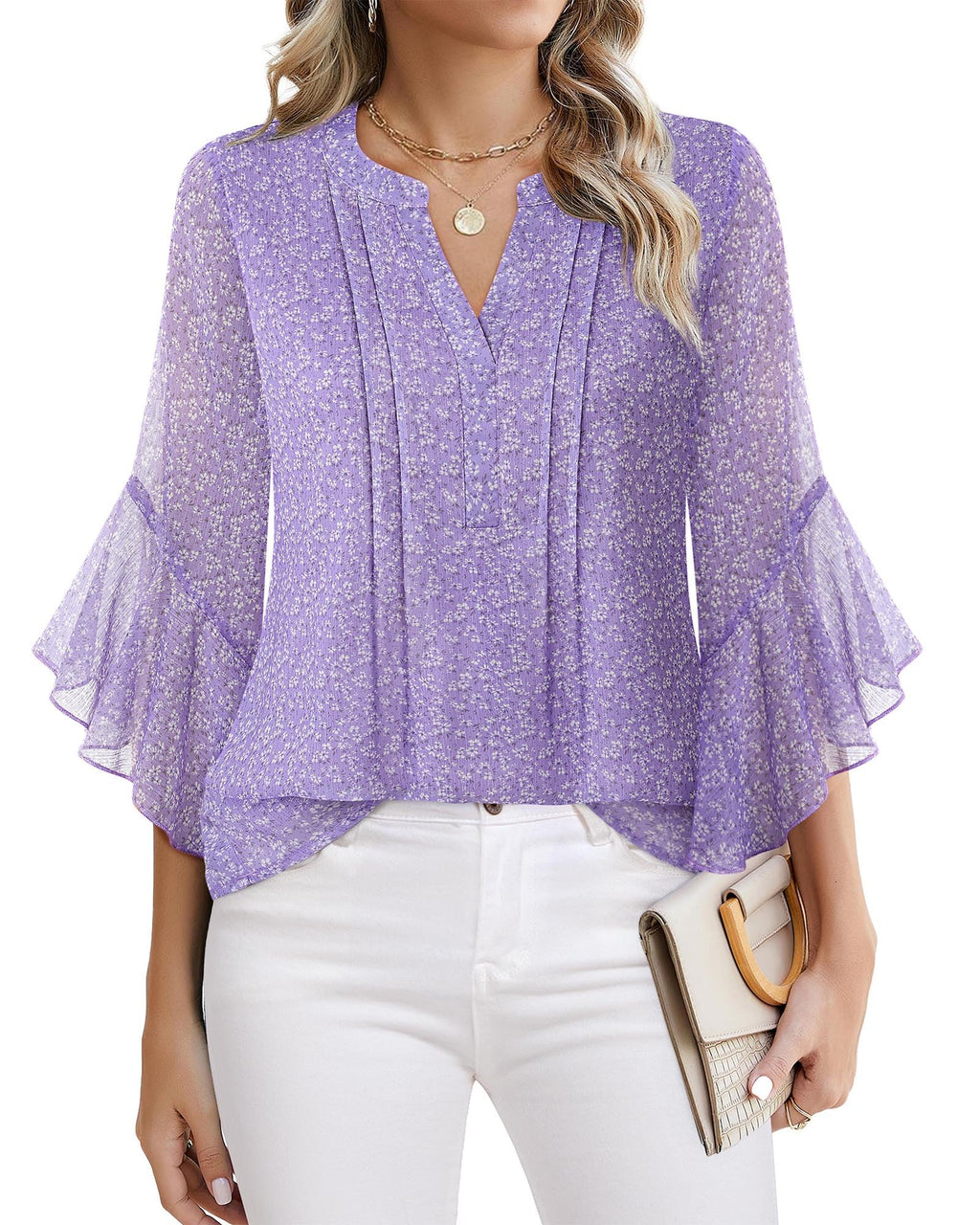 Timeson Women's 3/4 Sleeve Top | Dressy, Casual