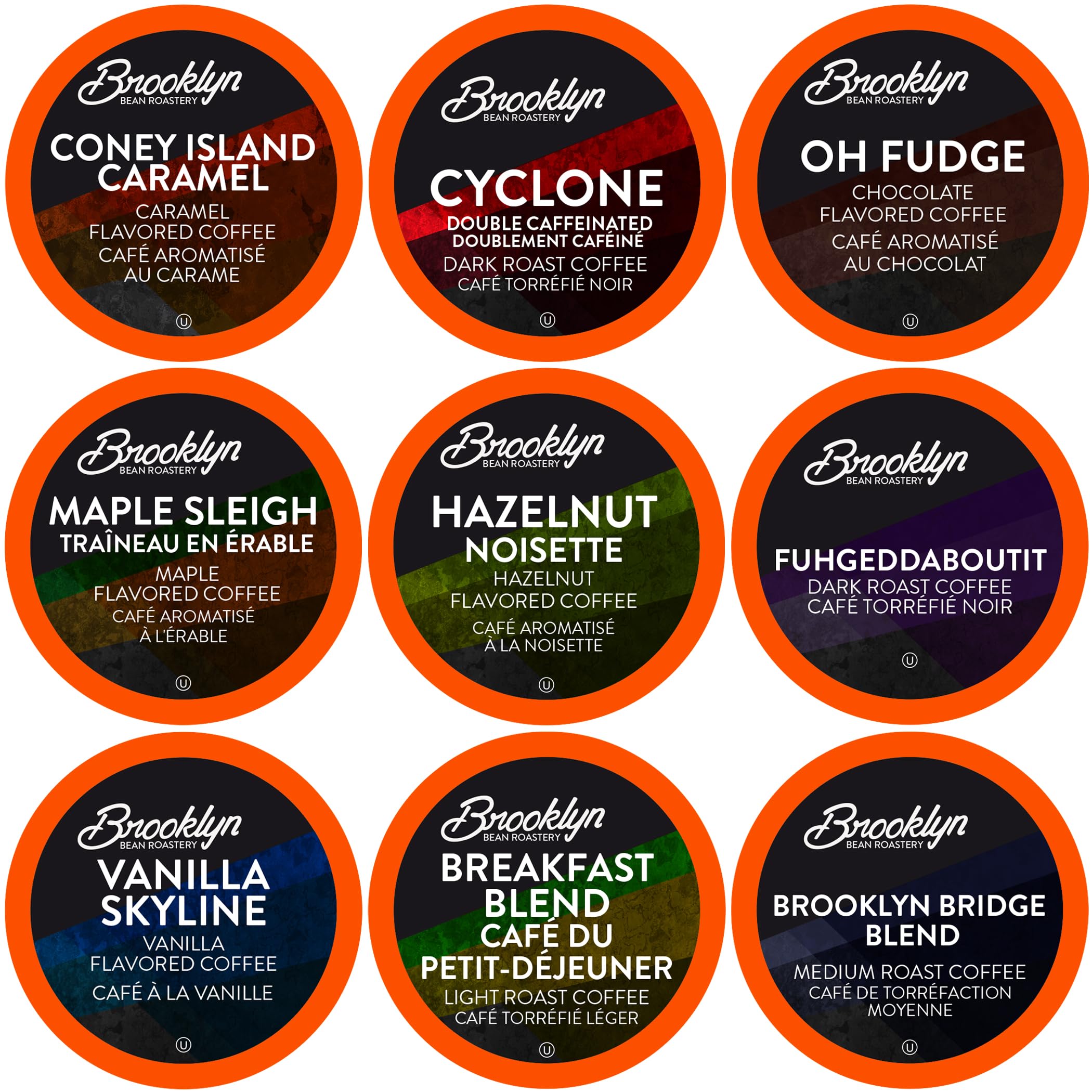 Brooklyn Beans Coffee Pods, Medium Roast Gourmet Variety Pack - Compatible with Keurig K Cup Brewers Including 2.0 Machines, 40 Count
