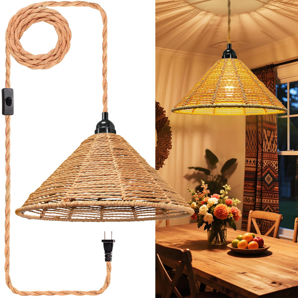 Maliralt Pendant Light Hanging Lights Fixture - Adjustable Hanging Lamps with Black Metal Diamond Shade for Kitchen Island, Dining Room Over Table, Breakfast Corner, Farmhouse Home Decor - 1 Pack