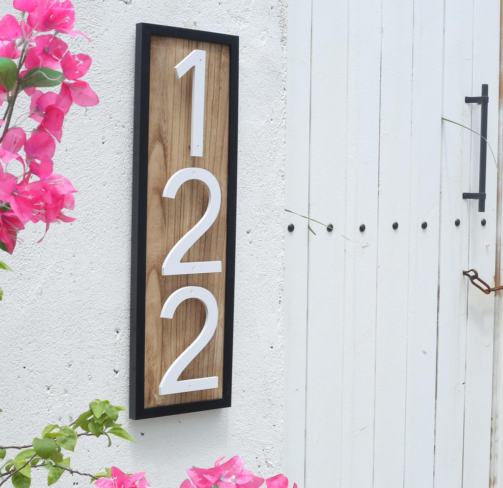 8 Inch Black Floating Arrow Signs, Modern Outdoor Plastic Directional Signs for Wall Yard Street
