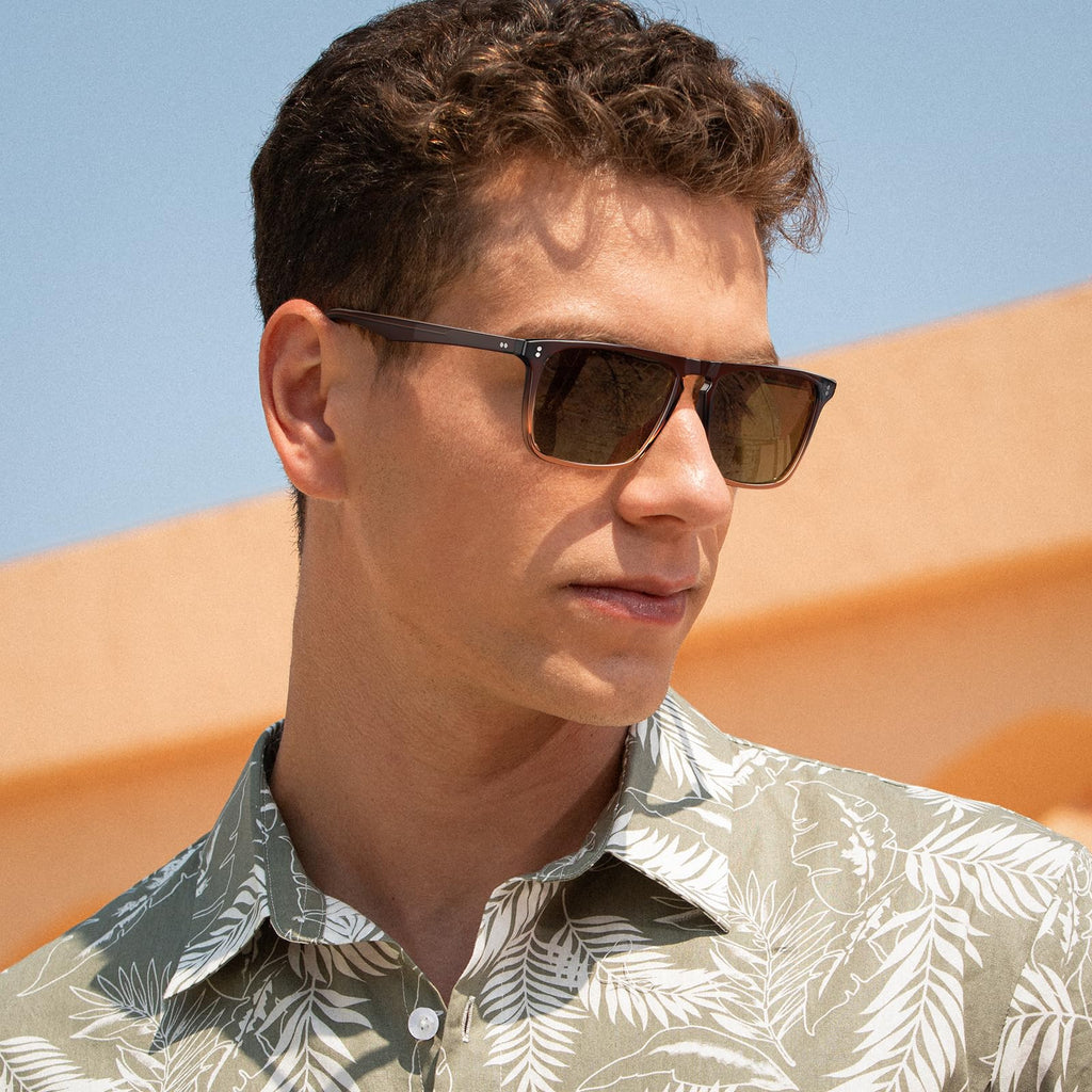 CARFIA Retro Polarized Sunglasses for Men UV Protection Hand-crafted Acetate Frame Fashion Cool Sun Glasses CA53572