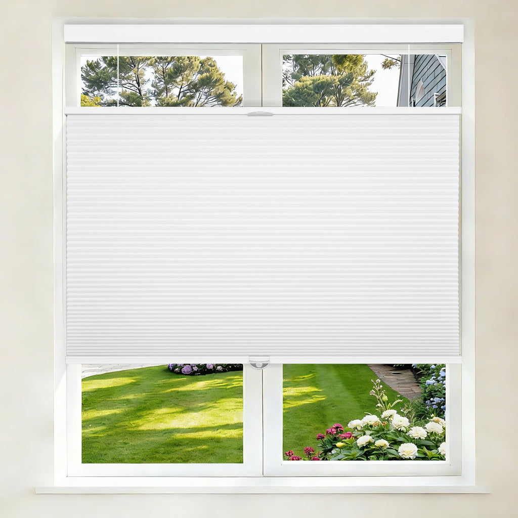Grandekor Top Down Bottom Up Cordless Cellular Shades, Custom Blackout Honeycomb Blinds for Windows Room Darkening Blinds & Shades for Living Room Bedroom