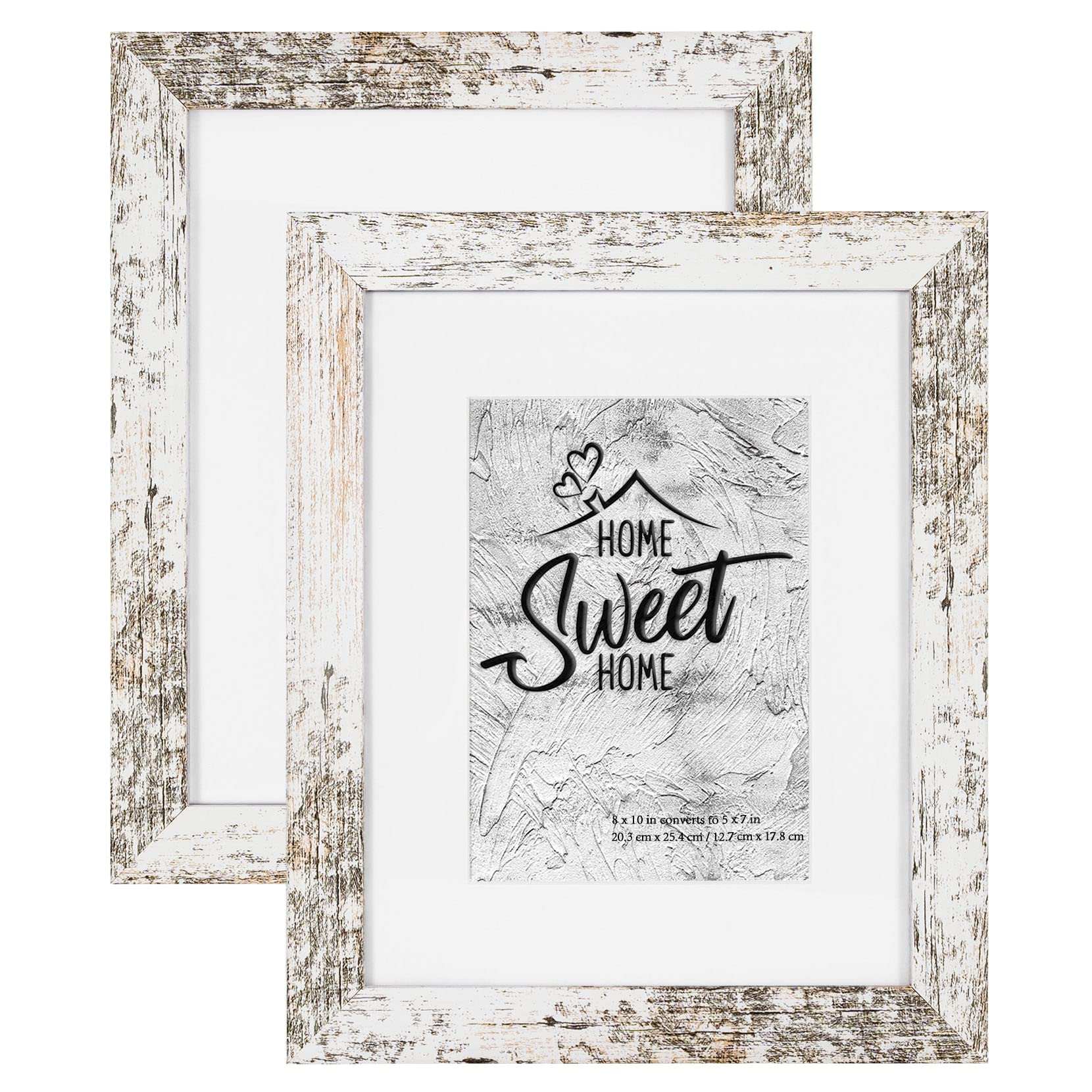 Califortree Black 11x14 Picture Frame - Display Photos 8x10 with Mat or 11x14 Without Mat - HD Glass Inside, Set of 2