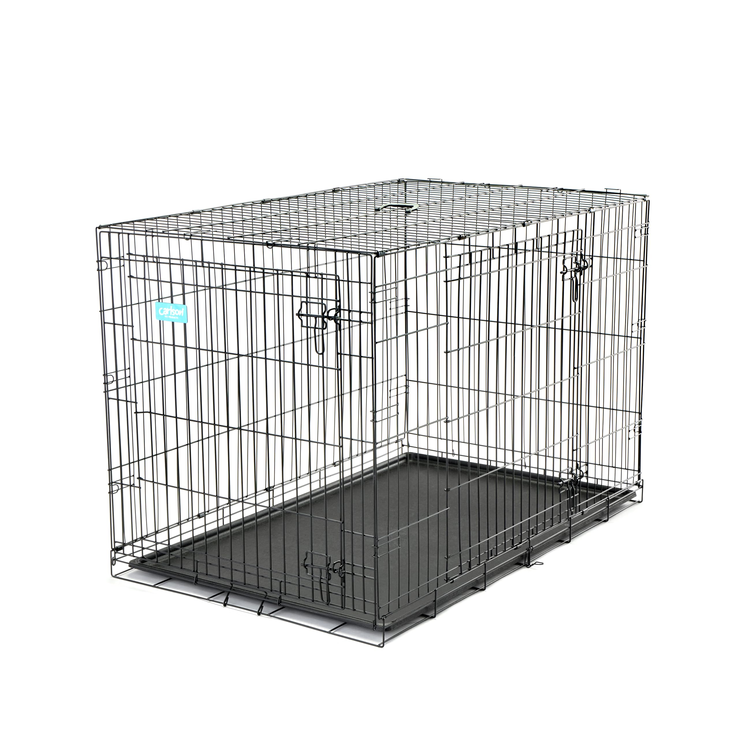 Carlson Secure and Compact Double Door Metal Dog Crate, Medium with Divider Panel