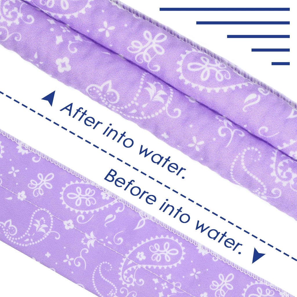 Coume 6 Pack Cooling Neck Wraps Neck Cooler Ice Bandanas Scarf for Hot Weather Summer Ultra Running Walking Riding Women Men