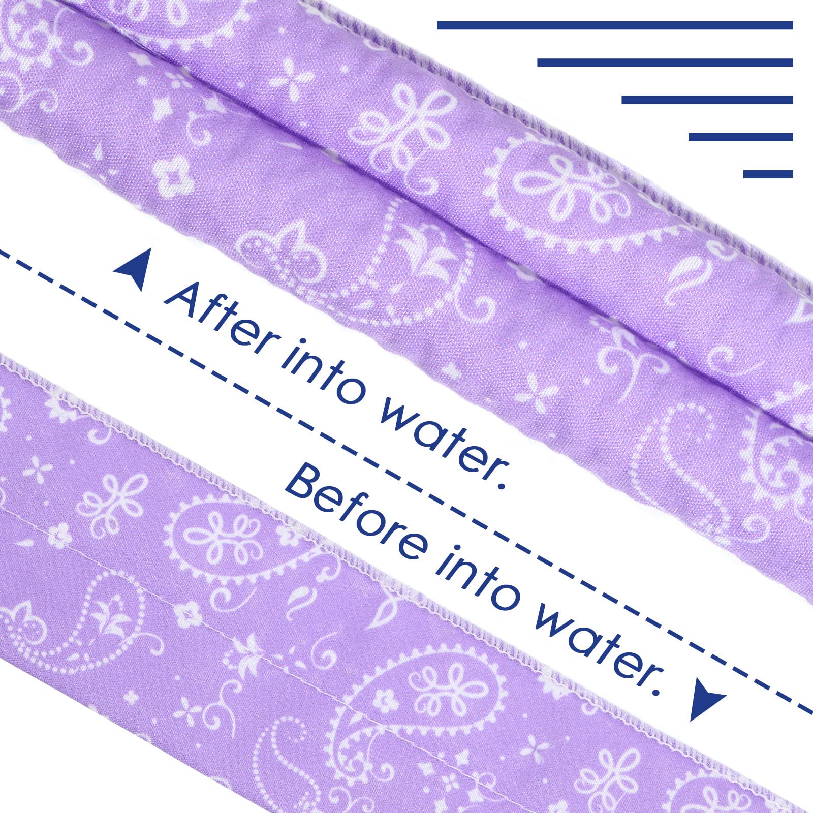 Coume 6 Pack Cooling Neck Wraps Neck Cooler Ice Bandanas Scarf for Hot Weather Summer Ultra Running Walking Riding Women Men