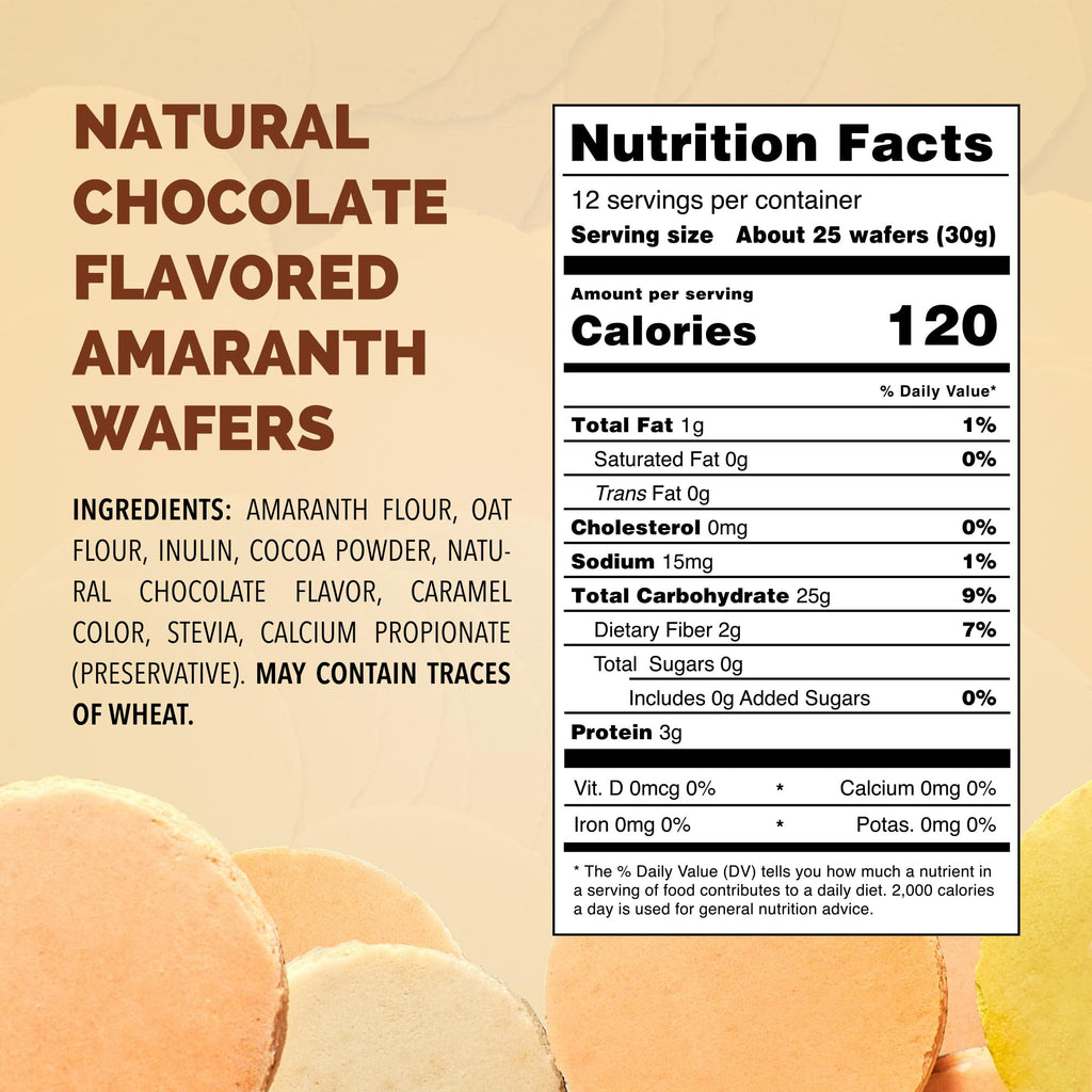 Kalan MNA Amaranth Flour Wafer Thins, Vegan and Sugar-free, Pack of 3