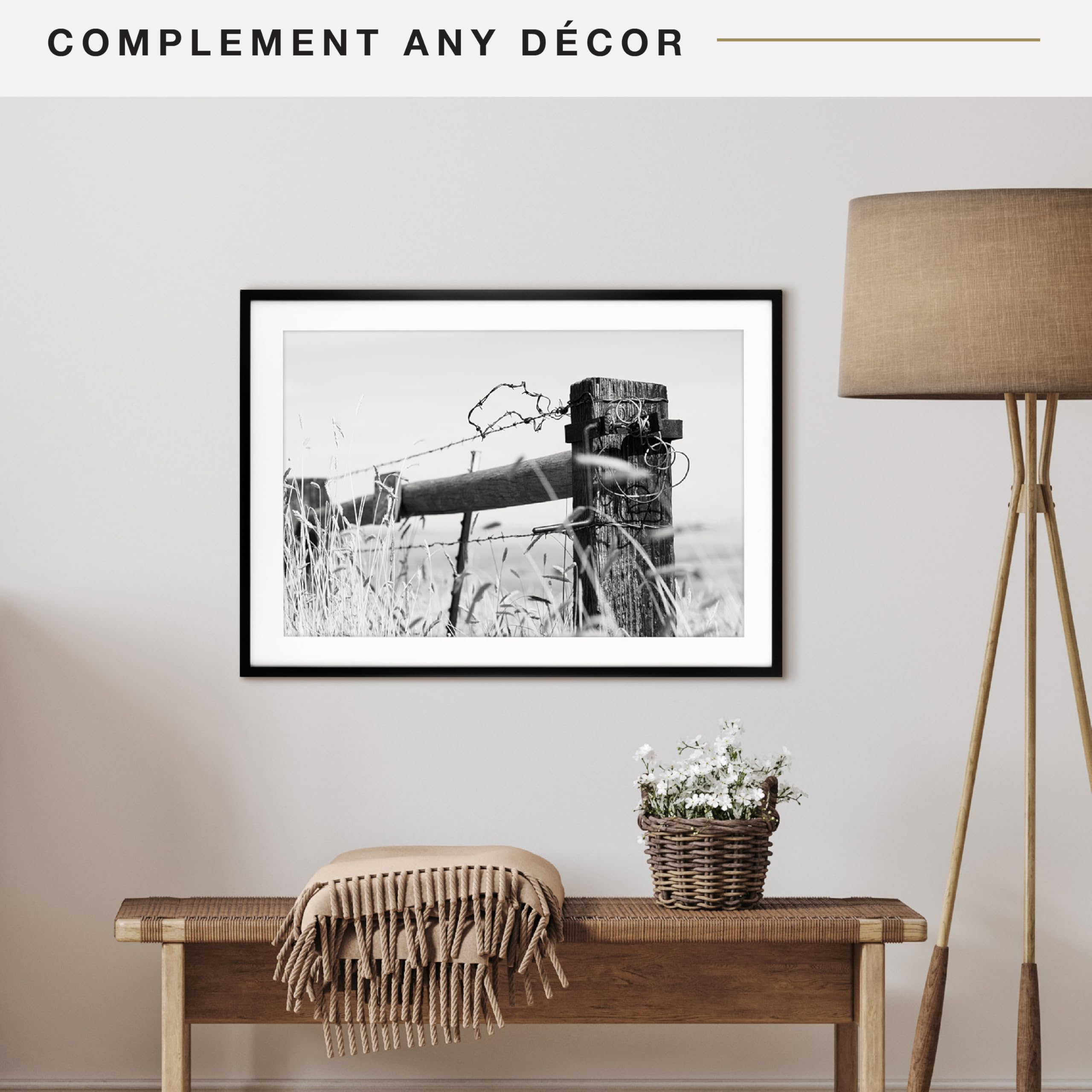 MCS Everline Collection 14x20 Matted Poster Frame with 11x17 Picture Display, Black Vertical & Horizontal Wall Hanging Large Frame for Photos, Posters & Art Prints (1-Pack)