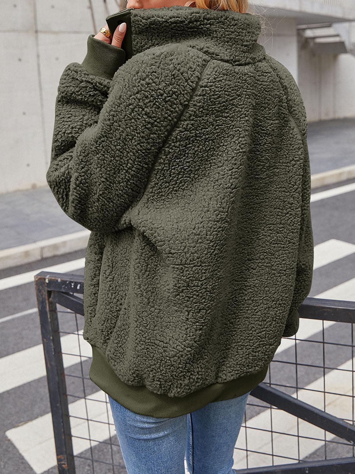 MEROKEETY Womens Sherpa Fleece Jacket 2026 Fall Casual Fuzzy Winter Coats