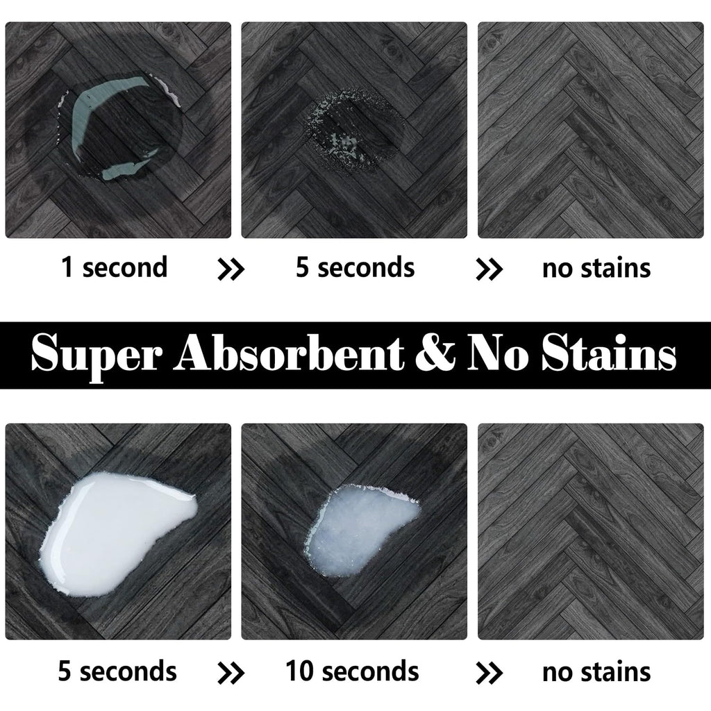 Dog Food Mats for Floors Absorbent, Pet Cat Food Mat - Quick Dry Dog Bowl Mats for Food and Water, Eco-Friendly Boho Pet Supplies