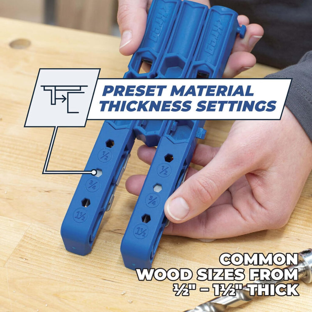 Kreg KPHJ320-22 Pocket-Hole Jig 320 with Classic 2 Inch Face Clamp - Small, Durable Jig for Tight Spaces - Easily Adjustable Drill Guides - For Materials 1/2" to 1 1/2" Thick