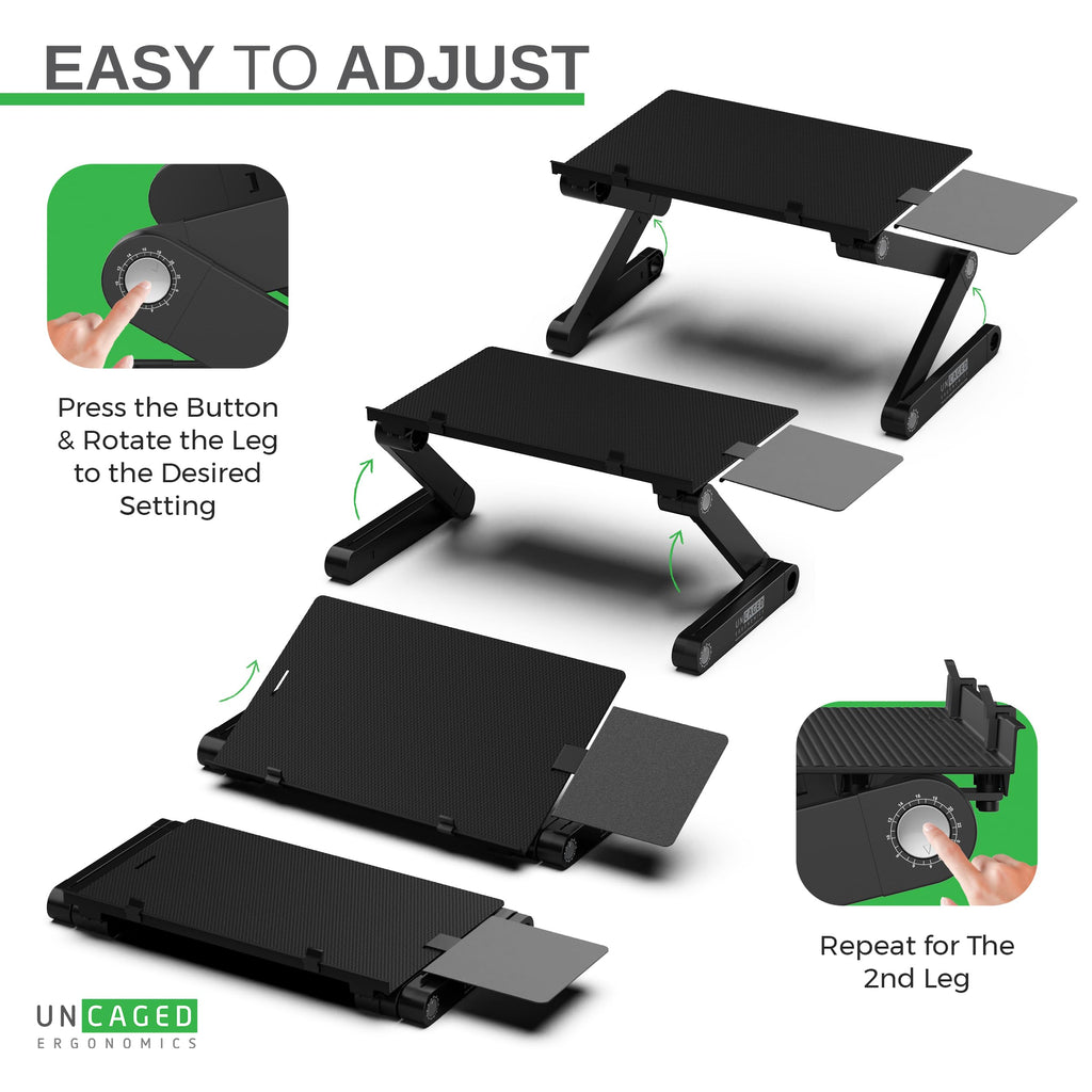 Uncaged Ergonomics WorkEZ Adjustable Computer Keyboard Stand for Desk, Keyboard & Mouse Riser, Ergonomic Portable Stand for Desktop, Computer Keypad Riser for Desk