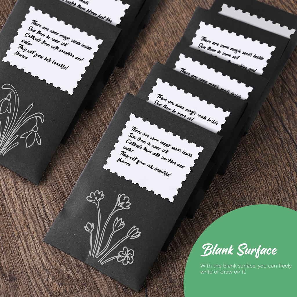 ACSTEP 500 Pack Coin and Small Parts Envelopes #1 Tip Envelope 2-1/4 X3-1/2 Mini Envelope with Gummed Flap for Home, Garden or Office Use(Black)