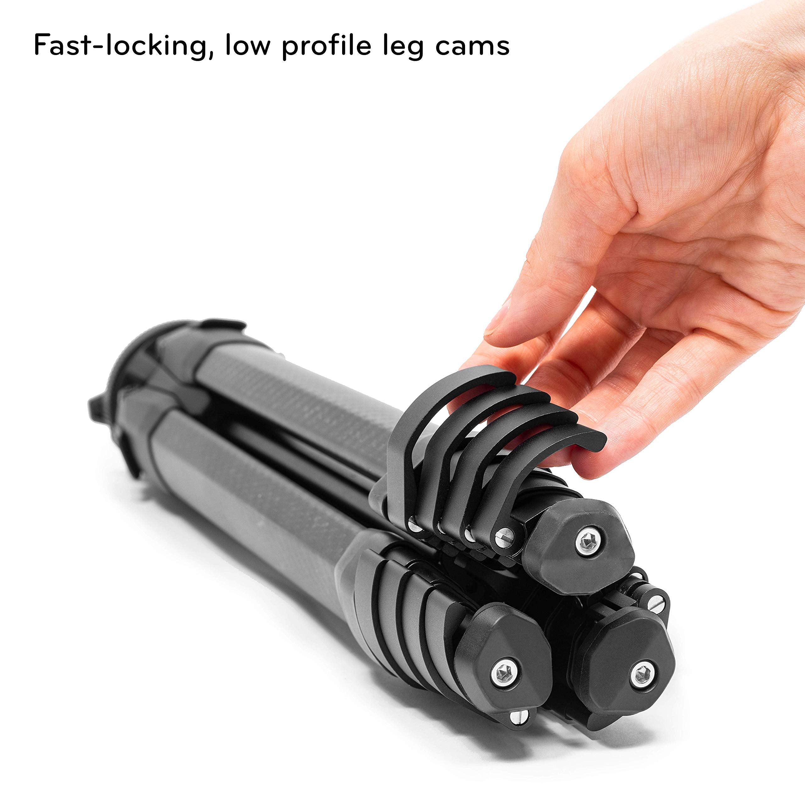 Peak Design Travel Tripod, Aluminum, Compact Design, Quick Setup and Takedown, Pro-Level Stability, Ergonomic Ball Head, Compact and Portable Travel Tripod for Camera and Phone, 20 lb Capacity