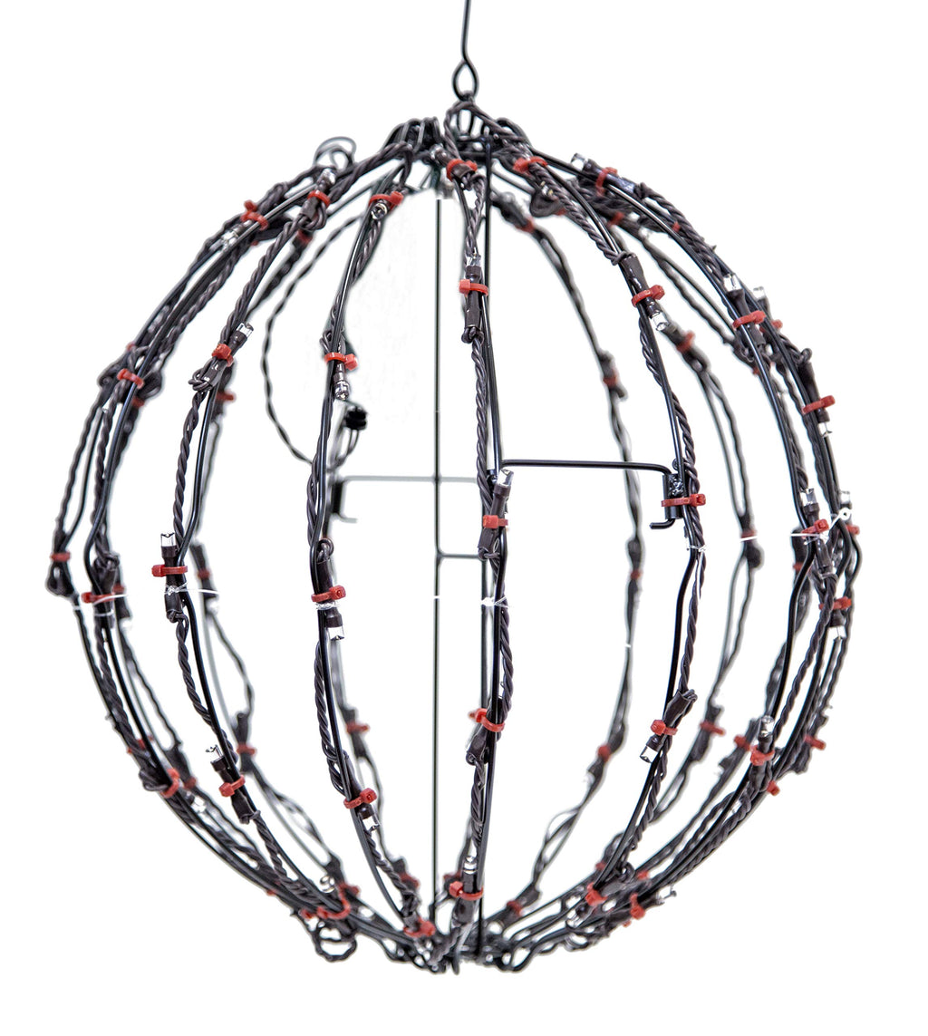 Elf Logic 3 Pack 12” Outdoor/Indoor LED Christmas Light Balls. Durable, Waterproof, Long-Lasting, Lightweight Bright Light Ball. Warm LED Lights for Holiday Decor, Patio, Wedding Decor