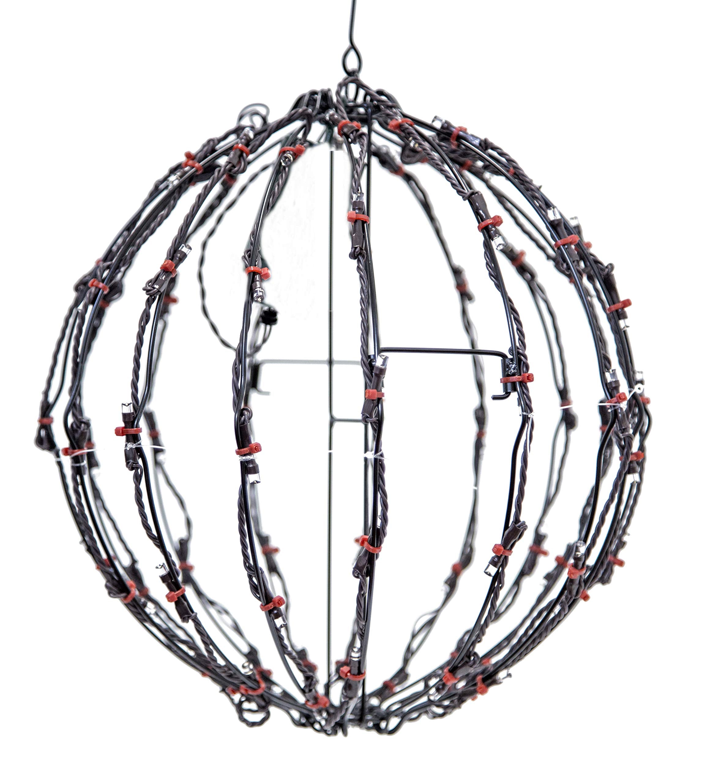 Elf Logic 3 Pack 12” Outdoor/Indoor LED Christmas Light Balls. Durable, Waterproof, Long-Lasting, Lightweight Bright Light Ball. Warm LED Lights for Holiday Decor, Patio, Wedding Decor