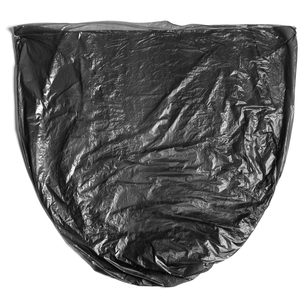 Aluf Plastics High Density Trash Bags, 10 Gallon, 4000 Count, 6 Micron (eq), 24" x 24", Black, for Bathroom, Office, Industrial, Commercial, Janitorial, Municipal, Recycling