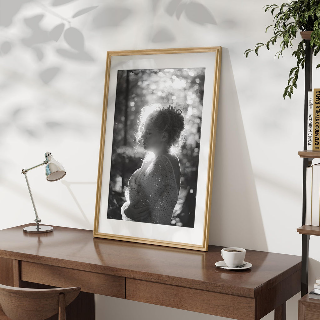 Fun Memories 5x7 Picture Frame with Mat for 4x6 Photo, Solid Elm Wood & Tempered Glass, Rustic Wall & Tabletop Display Frame, Grey, 1 Pack