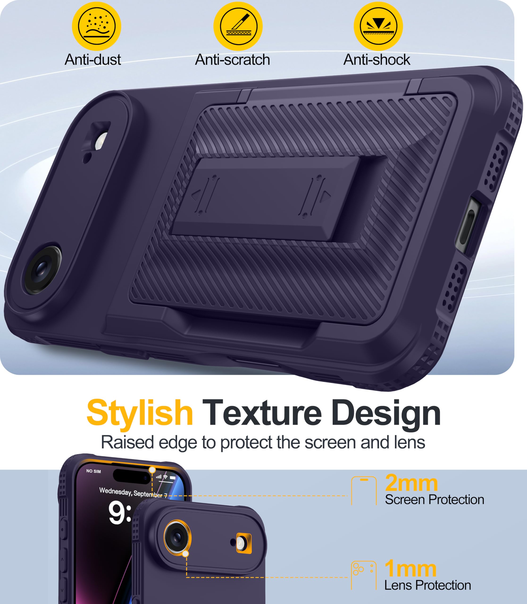 Oneagle Wallet for iPhone 16 Pro Max Case with Card Holder (4-5 Cards) [RFID Blocking] [Privacy Screen Protector] Full Camera Protection & Kickstand, 15FT Shockproof Phone Case for iPhone 16 Pro Max