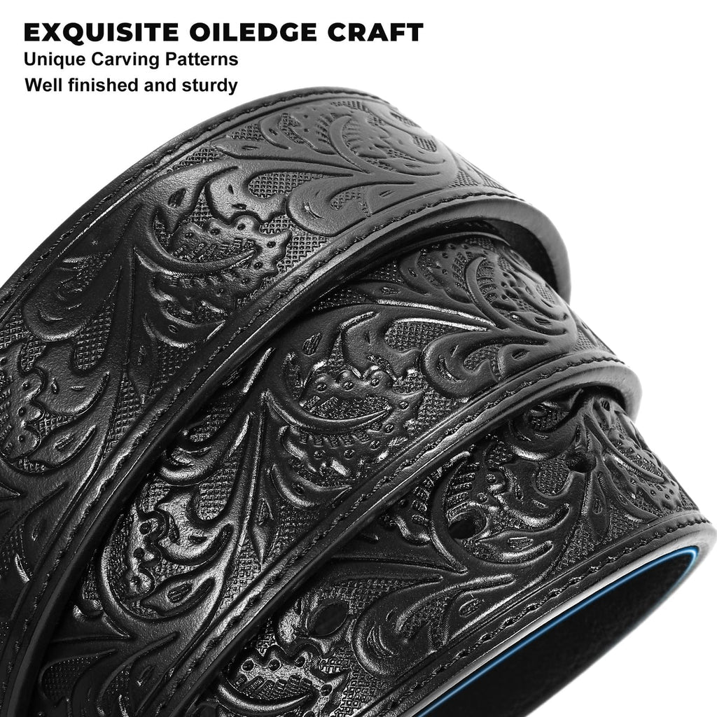 BELTROAD Western Leather Buckle Belt for Men Women Cowboy Cowgirl Mens Leather Belt for Jeans Christmas Men's Belt Gifts
